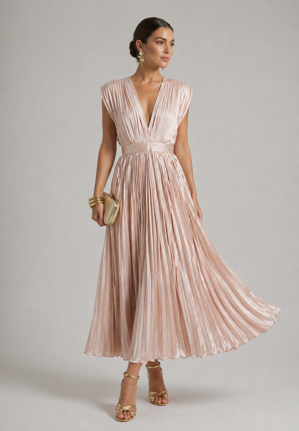 Ivy™  | Timeless Pleated Midi Dress