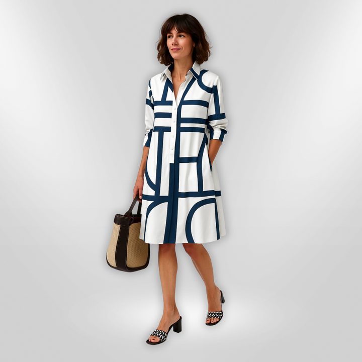 Andrea™ | Geometric Print Midi