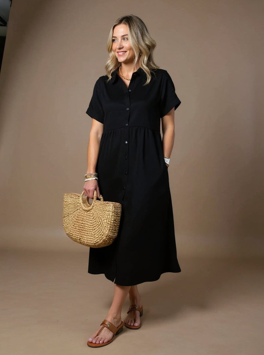 Ellen™ | Crisp Stripe Maxi Dress