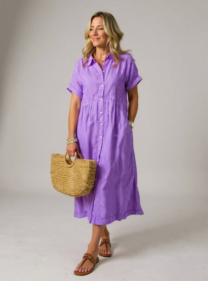 Ellen™ | Crisp Stripe Maxi Dress