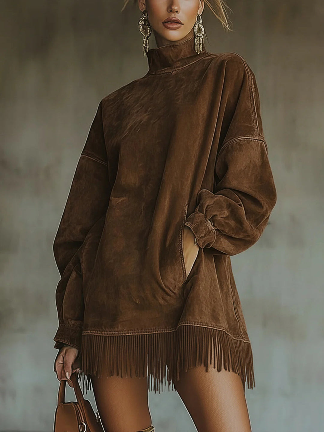Sophie | High-Neck Fringe Dress