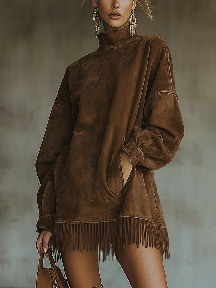Sophie | High-Neck Fringe Dress