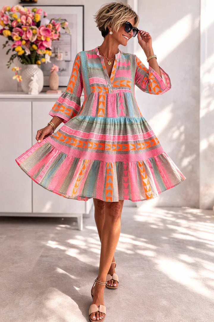 NOVA | Vibrant Midi Dress Breezy Comfort Weekend Style