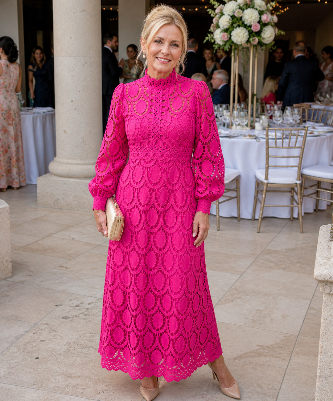 Eloah™ | Elegant Lace Midi Dress