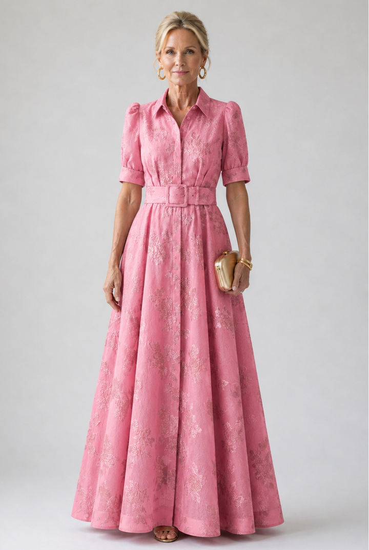 Ivy™  | Belted Floral Maxi Dress