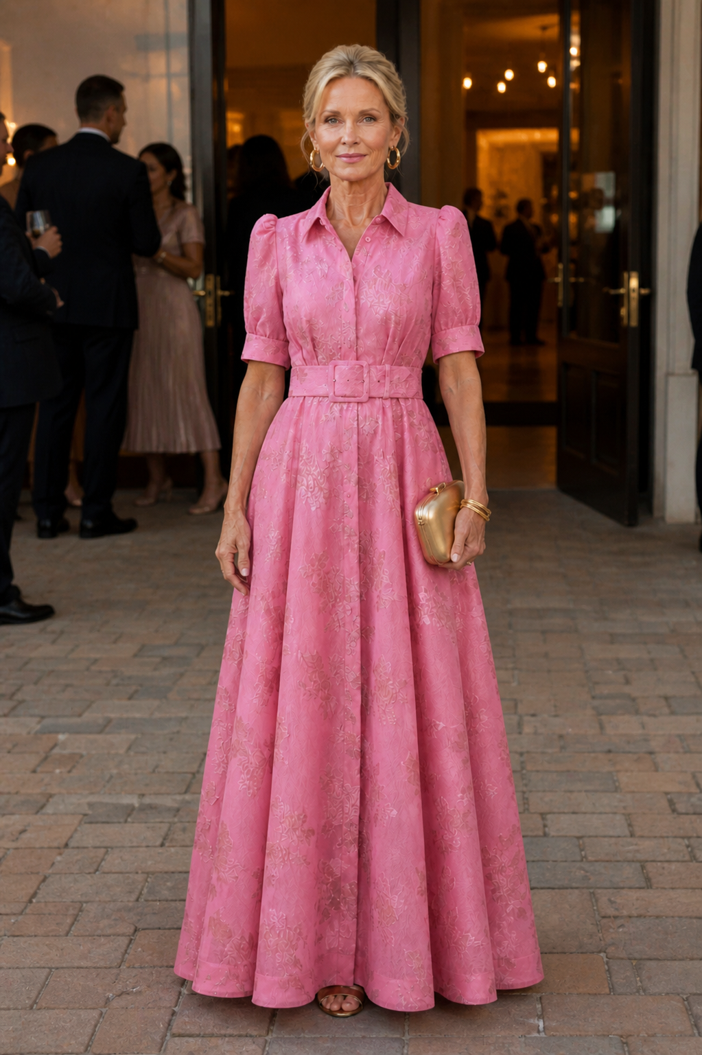 Ivy™ | Floral Maxi Dress with Belt
