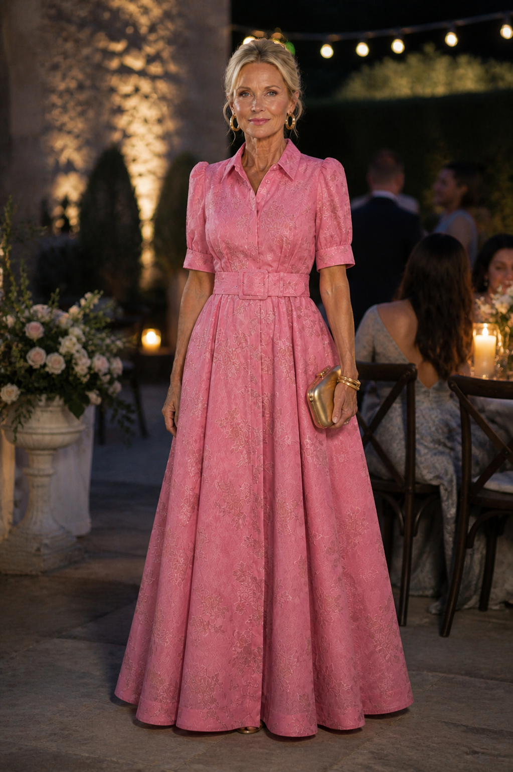 Ivy™ | Floral Maxi Dress with Belt