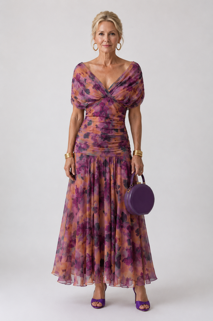Ivy™ | Elegant Flow Midi Dress