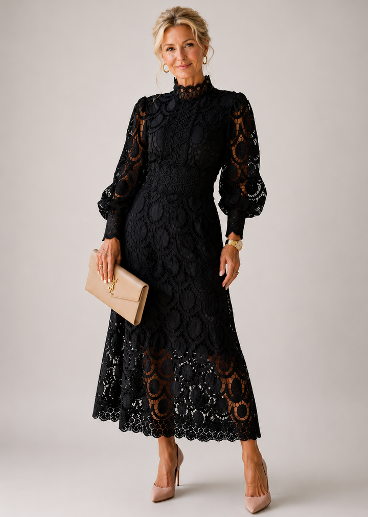 Eloah™ | Elegant Lace Midi Dress