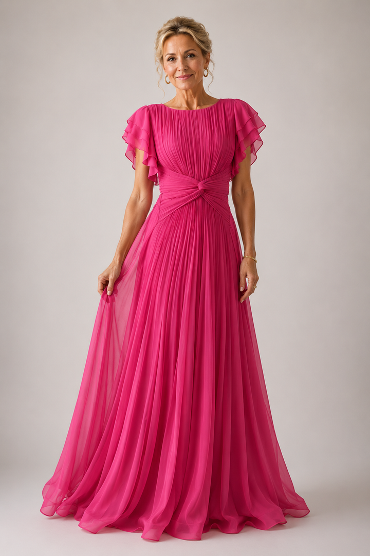 Ivy™| Elegant Pleated Evening Gown