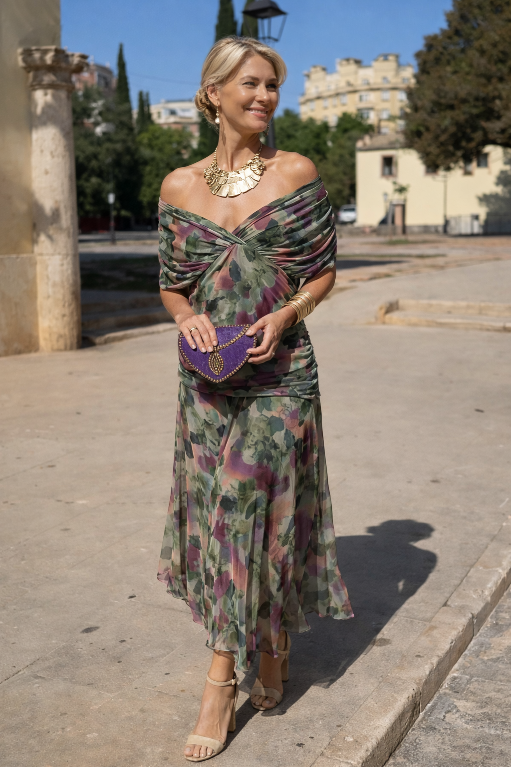 MARELLA | V-Neck Maxi Dress