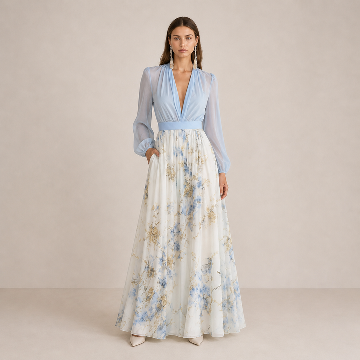 VERA | Elegant Floral Maxi Dress