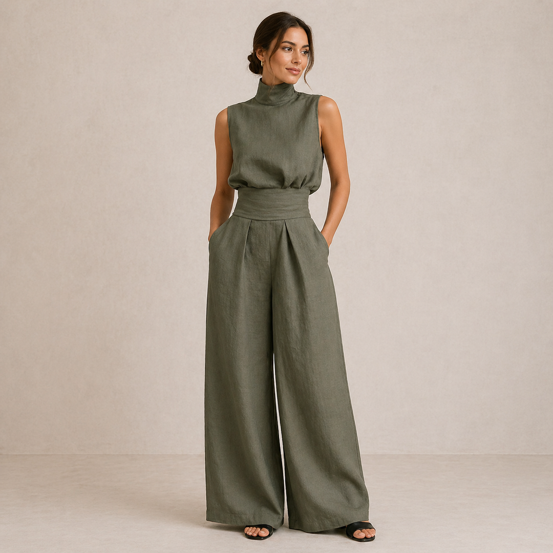 ZIRELLA | Chic Minimalist Set with Flared Pants