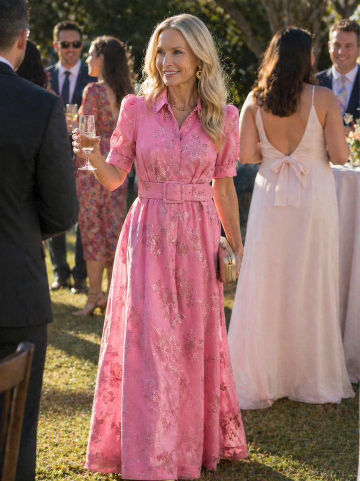 Ivy™ | Floral Maxi Dress with Belt