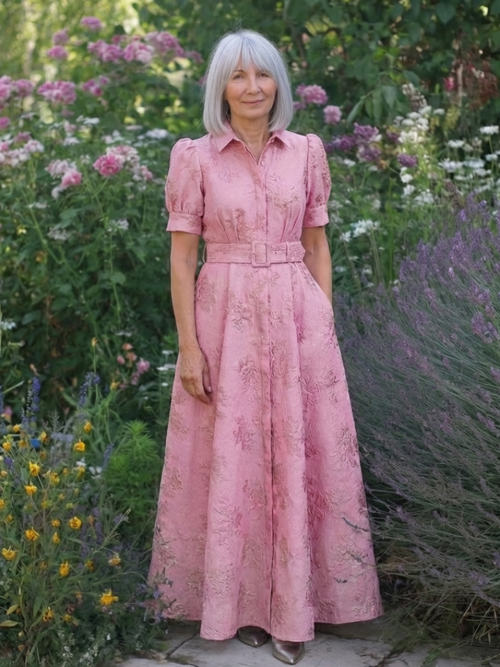 Ivy™ | Floral Maxi Dress with Belt