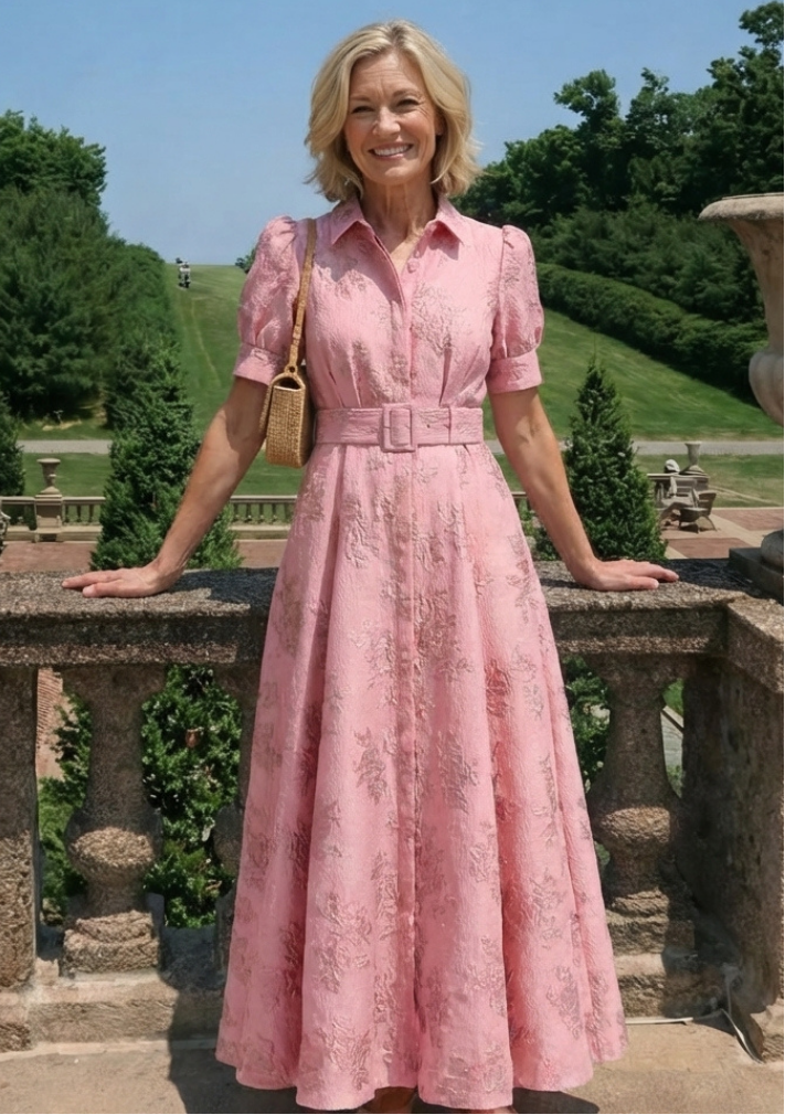 Ivy™ | Floral Maxi Dress with Belt