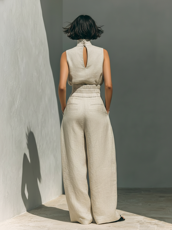 ZIRELLA | Chic Minimalist Set with Flared Pants