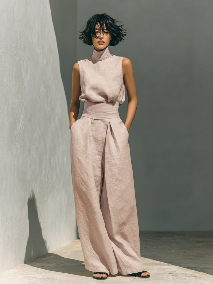ZIRELLA | Chic Minimalist Set with Flared Pants