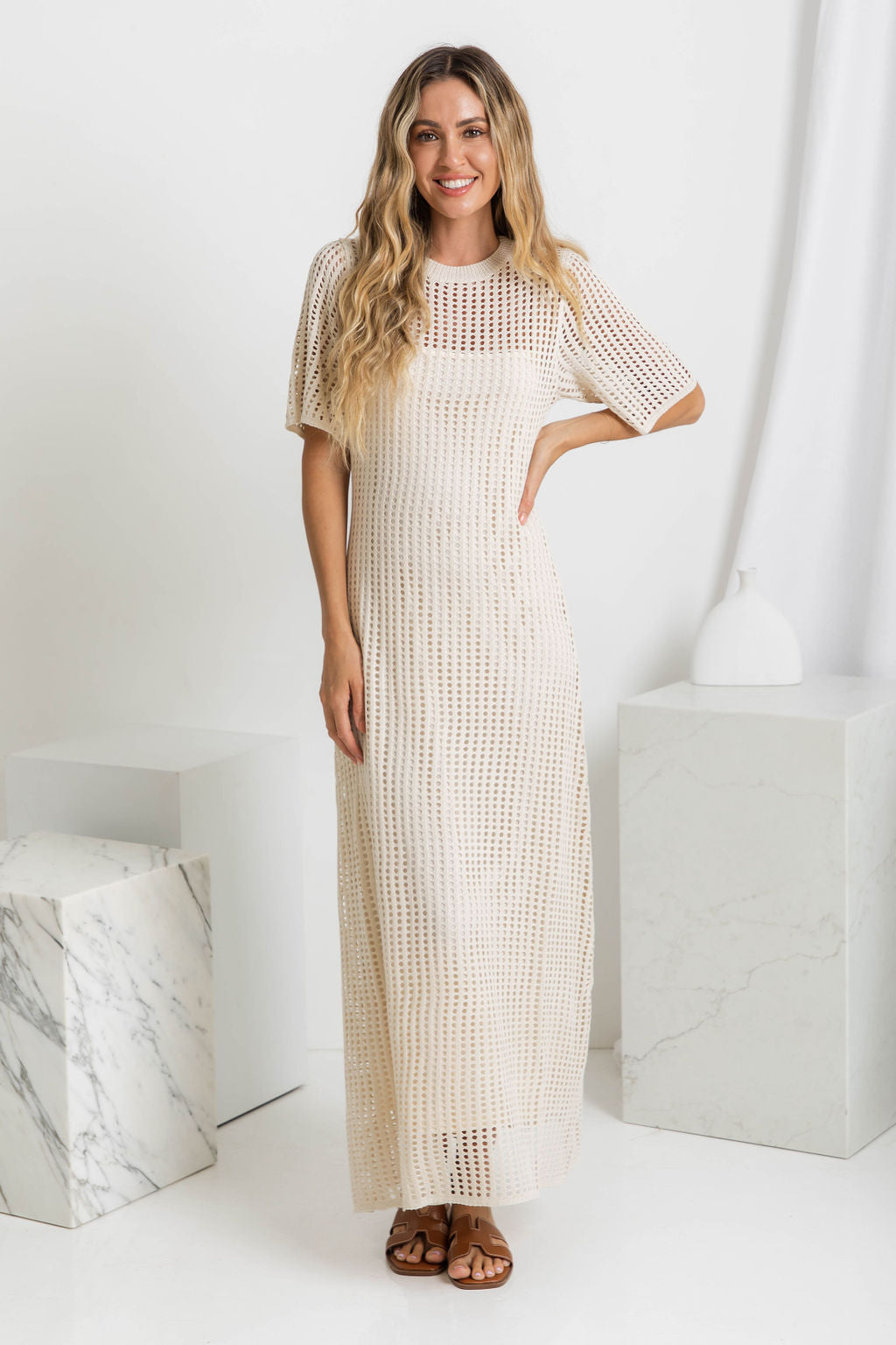 Clara | Crochet Maxi Dress