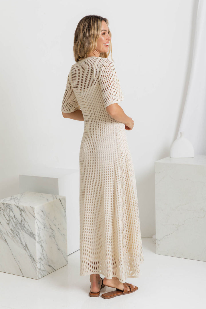 Clara | Crochet Maxi Dress