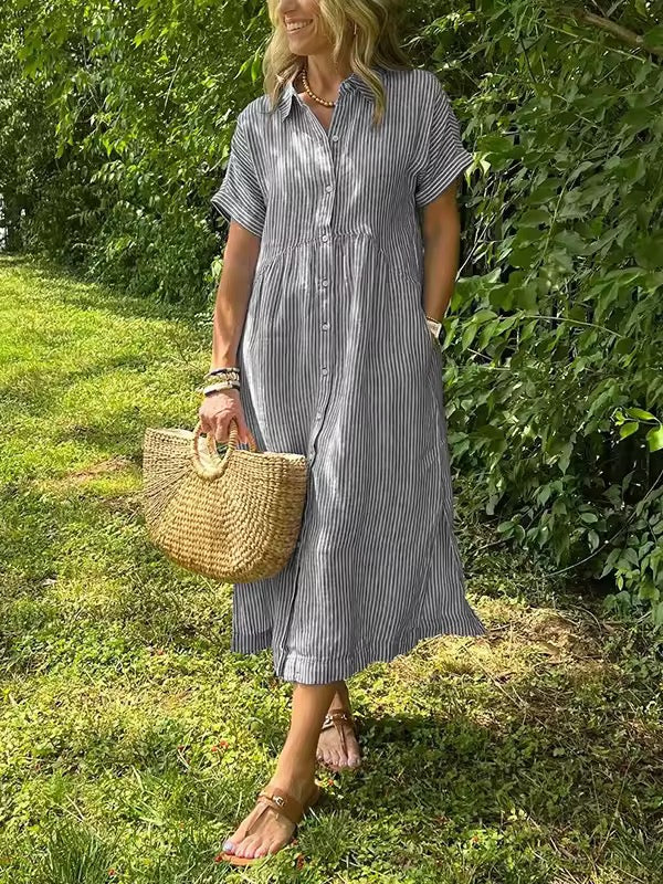 Morgan™ | Striped Shirt Maxi Dress