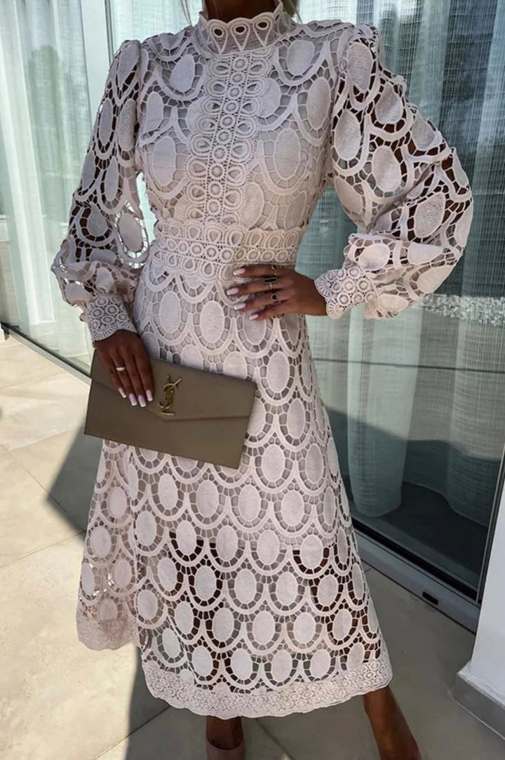 Sandy™ | Elegant Lace Midi Dress