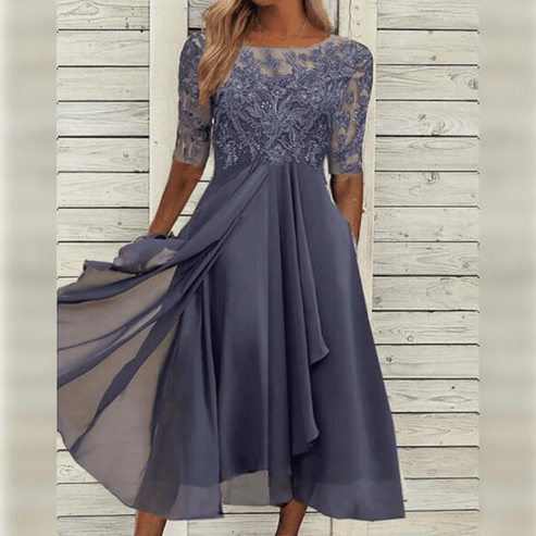 Bernadette™ | Lace-Trimmed Maxi Dress