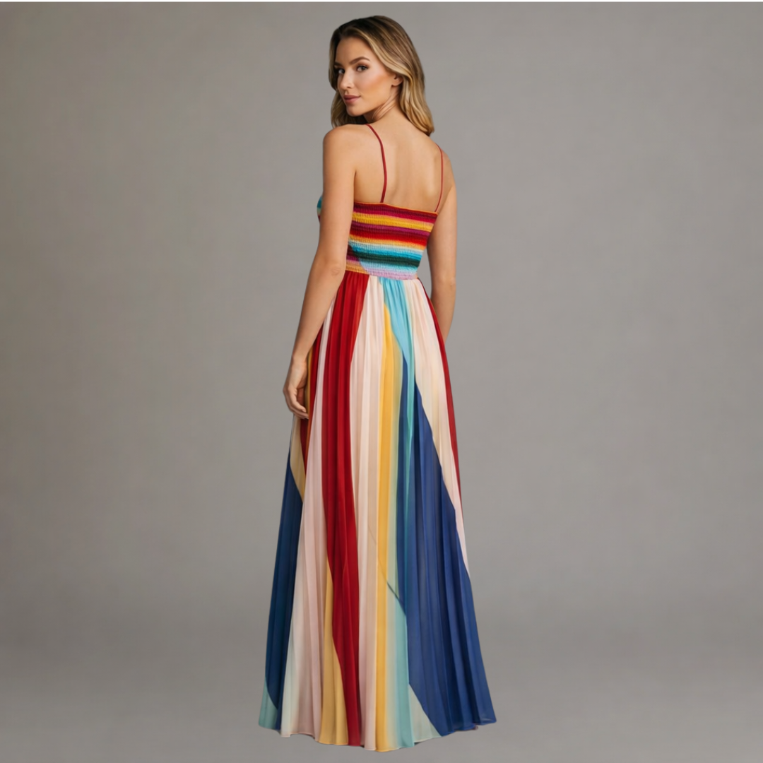 Bree™ | Vibrant Color Maxi Dress