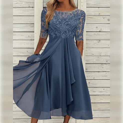 Bernadette™ | Lace-Trimmed Maxi Dress