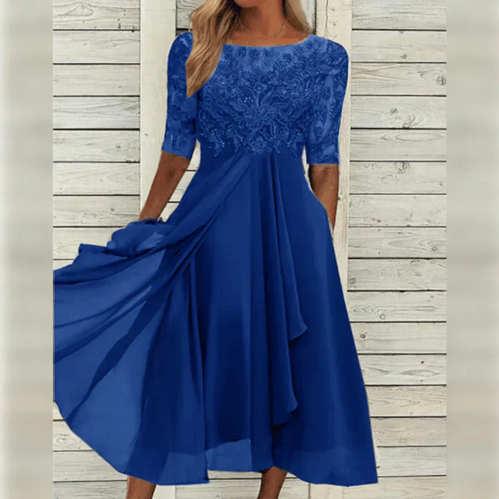 Bernadette™ | Lace-Trimmed Maxi Dress