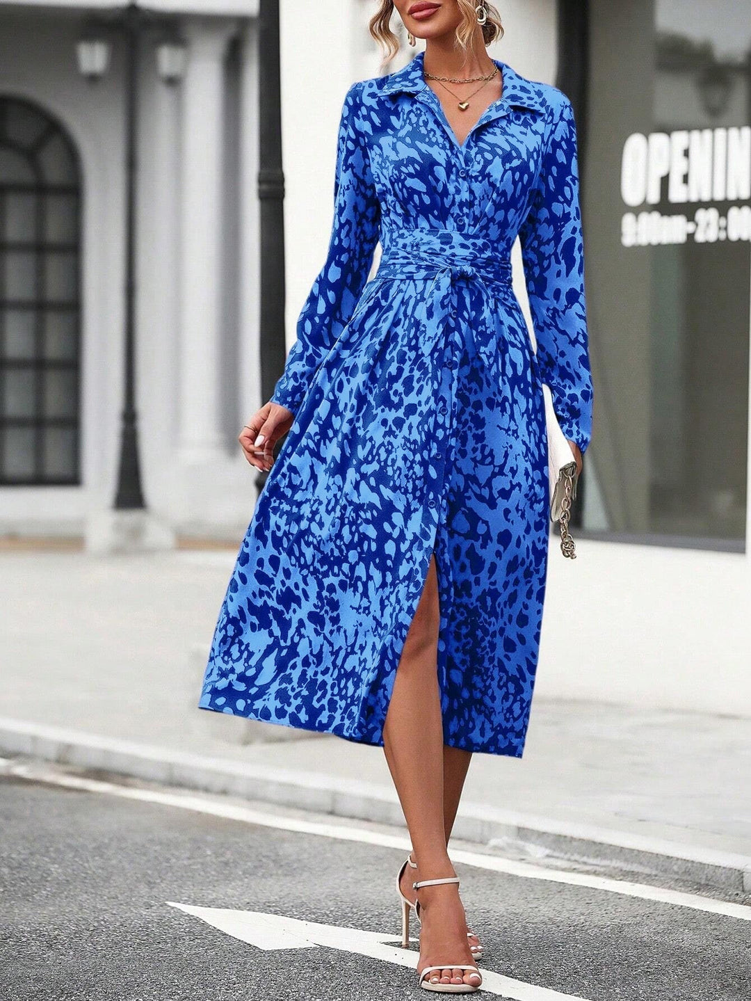 Lindsay™ | Geometric Shirt Dress