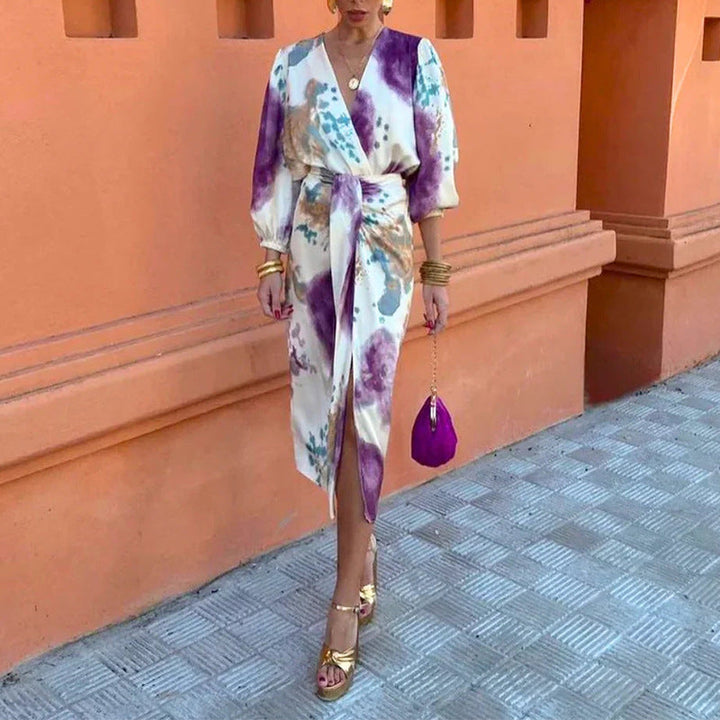 Candace™ | Refined Print Midi Dress