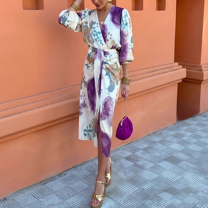 Candace™ | Refined Print Midi Dress
