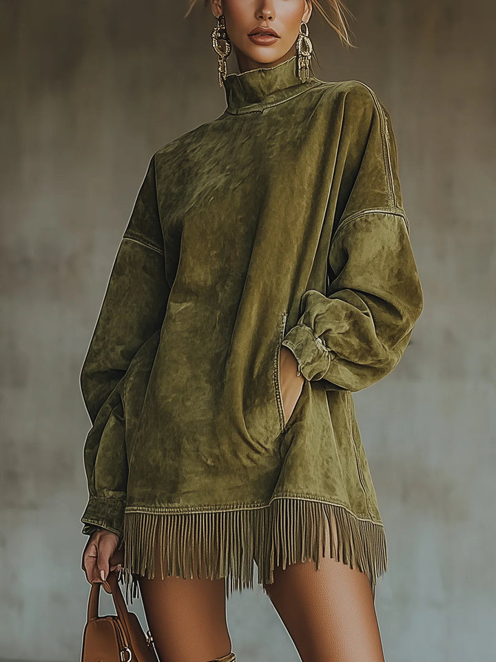 Sophie | High-Neck Fringe Dress