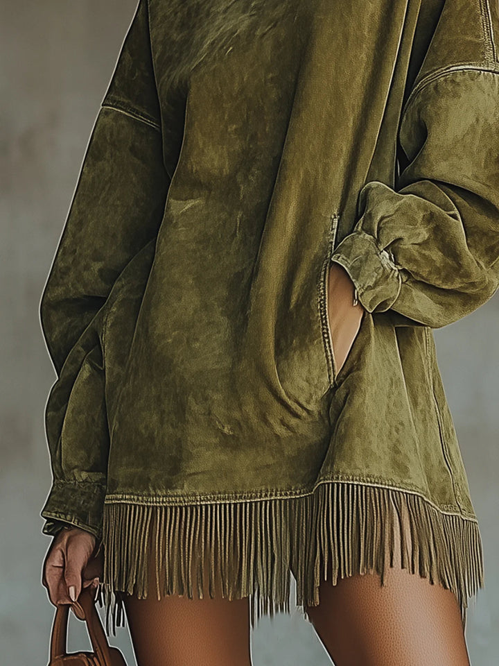 Sophie | High-Neck Fringe Dress