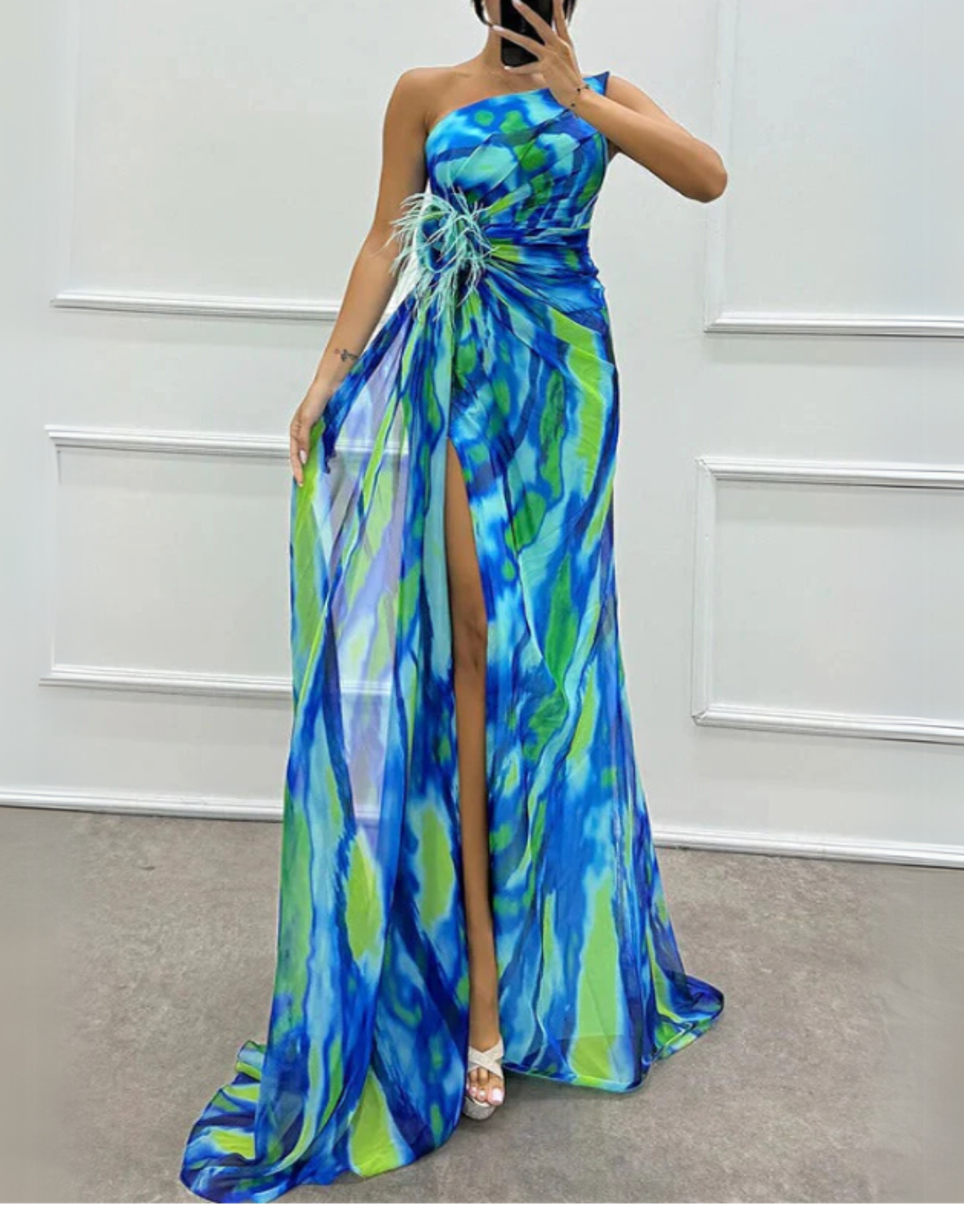 Ivy™ | Colorful Draped Dress