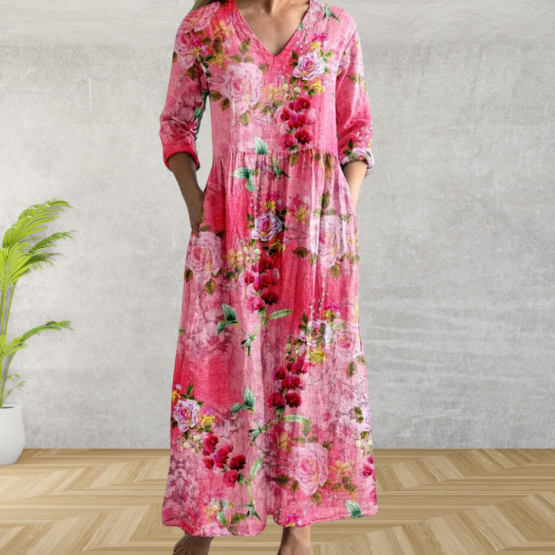 Alana™ | Elegant Floral Midi