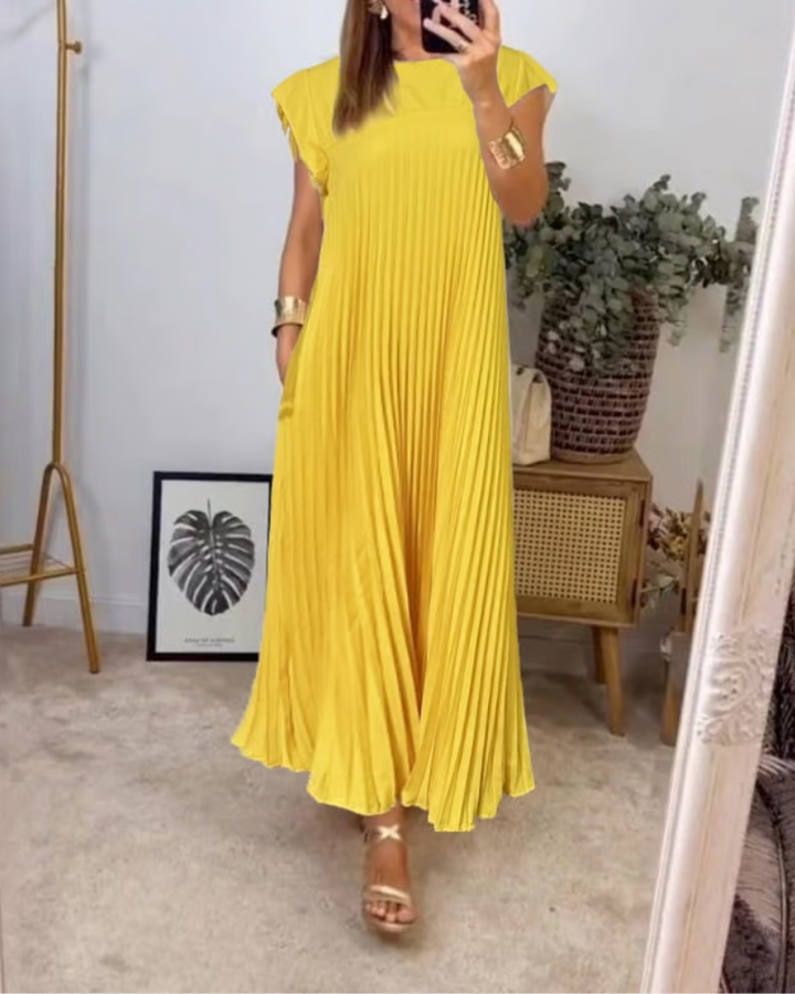 Hallie™ | Sleeveless Pleated Maxi