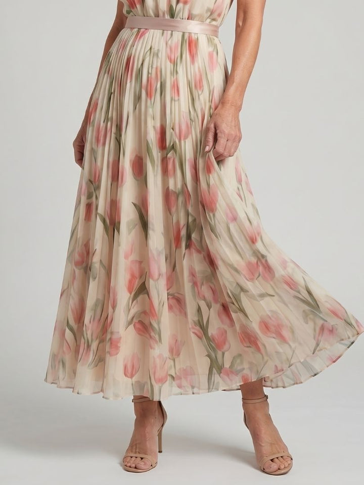 Ivy™  | Halter Neck Floral Midi Dress