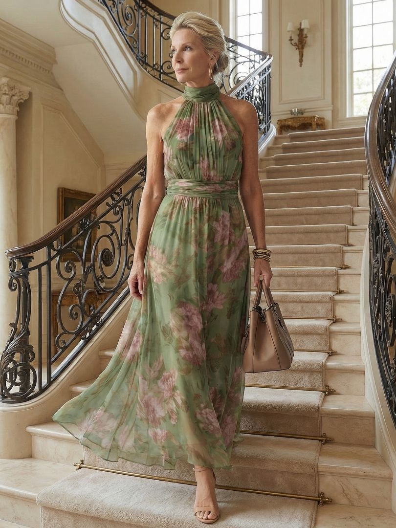 MIRELY | Marsciato Halter Midi Dress