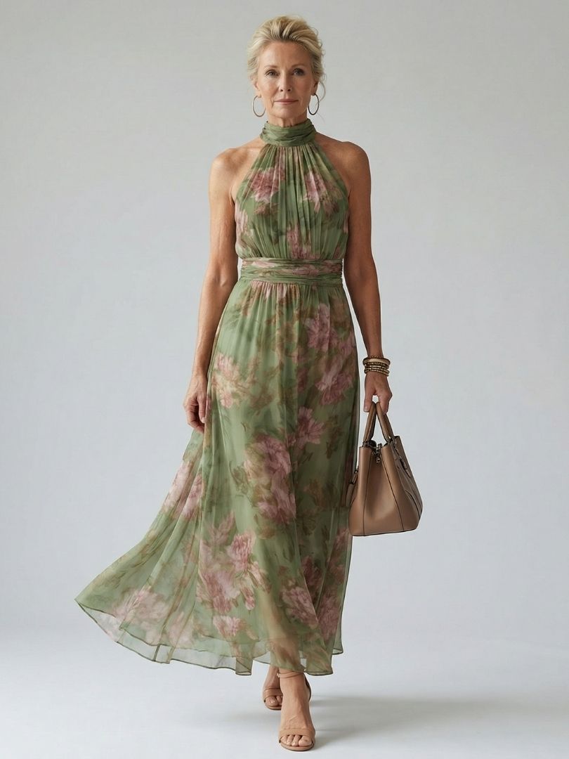 MIRELY | Marsciato Halter Midi Dress