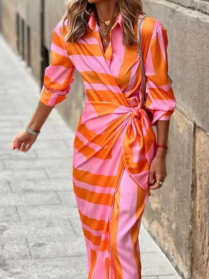 Reagan™ | Printed Wrap Maxi Dress