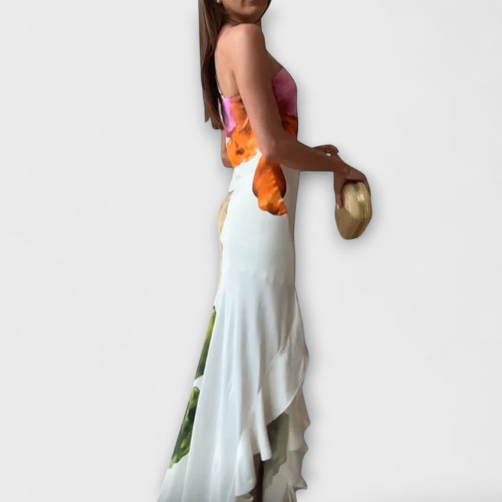 De Saphir - Chic Polka Dot Maxi Dress