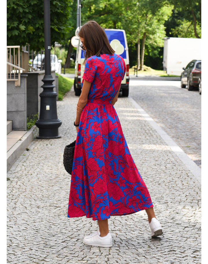 Keira™ | Floral V-Neck Elegant Dress