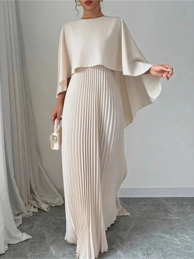 Lyra™ | Bat-Sleeve Elegant Dress