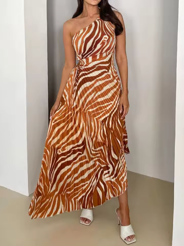 Sage™ | Tropical Print Evening Dress