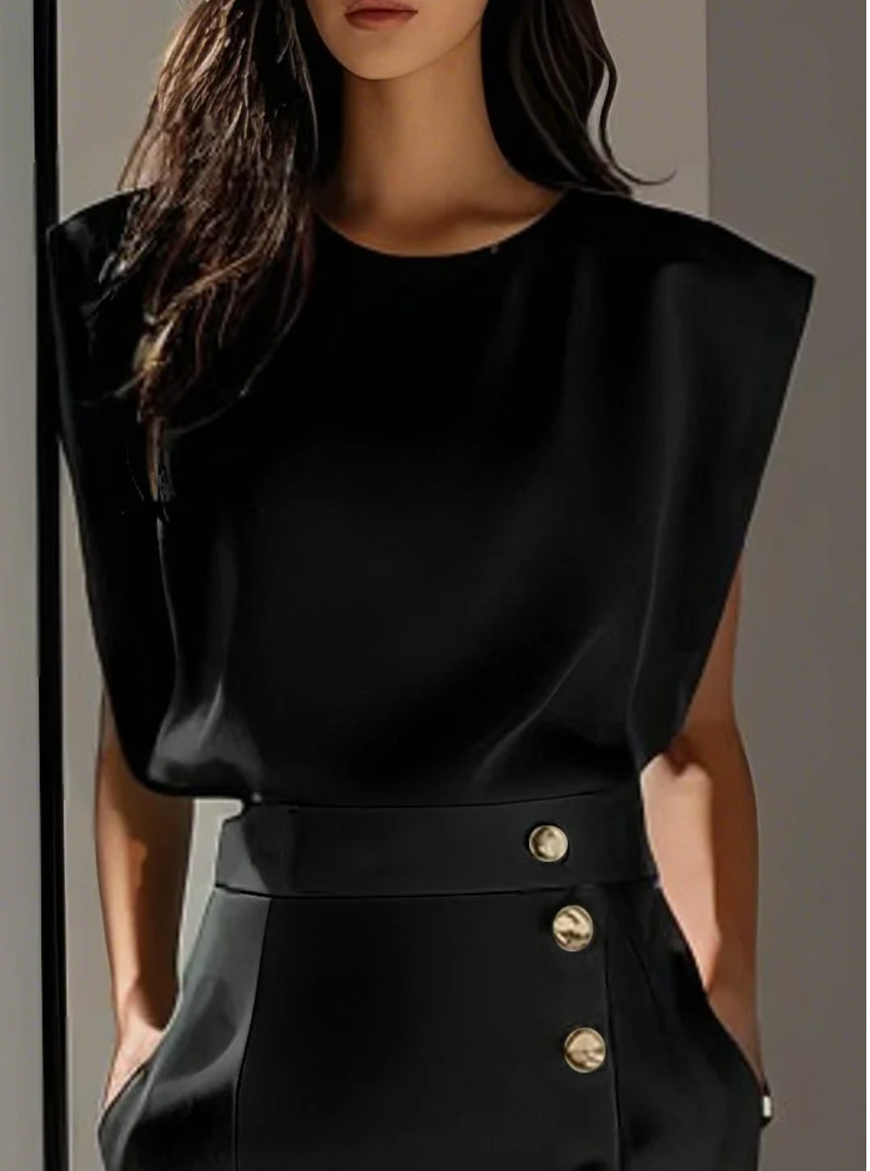 Jennie™ | Gilded Button Midi Dress