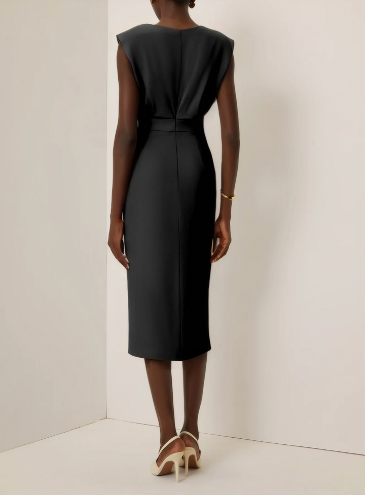 Jennie™ | Gilded Button Midi Dress