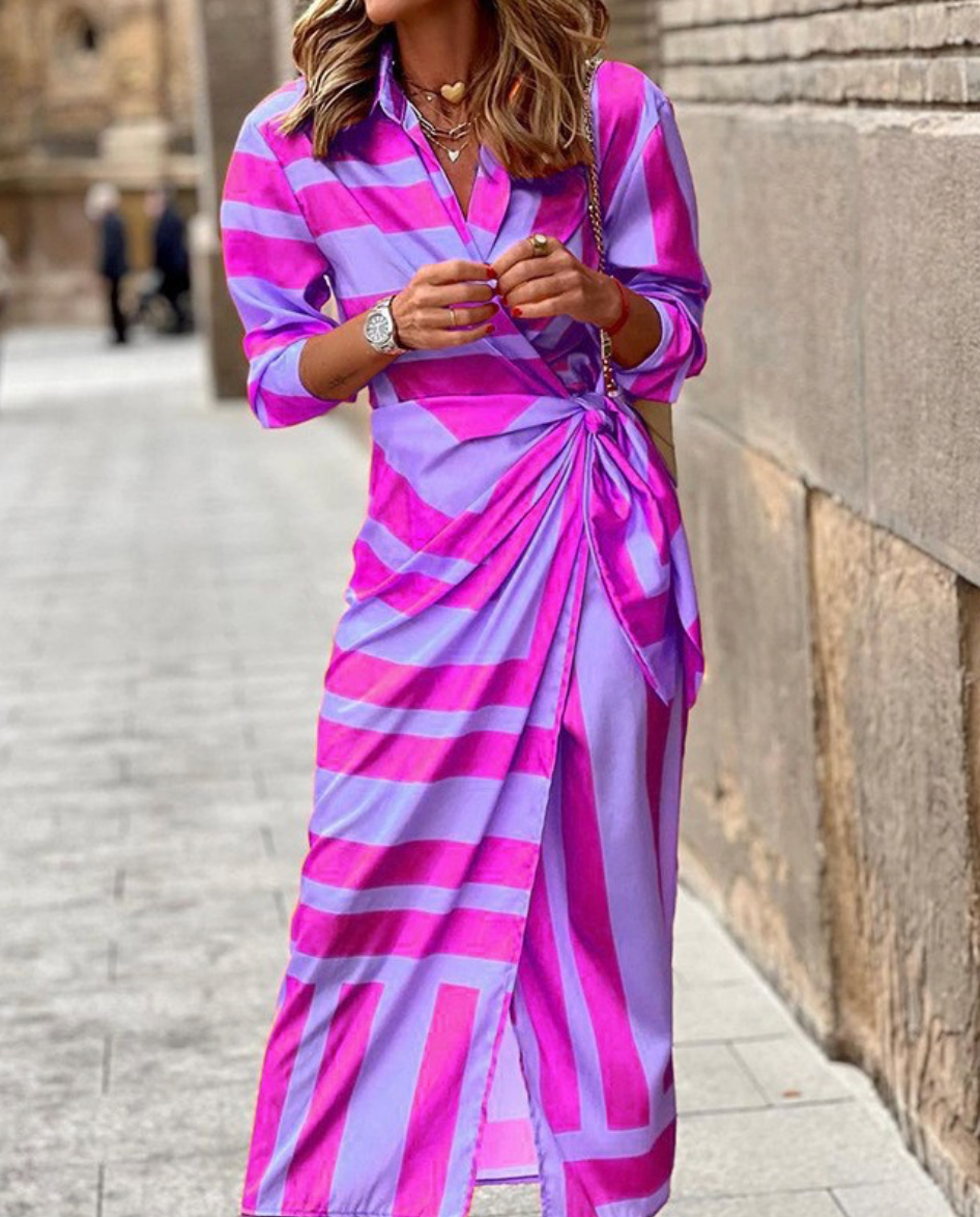 Reagan™ | Printed Wrap Maxi Dress