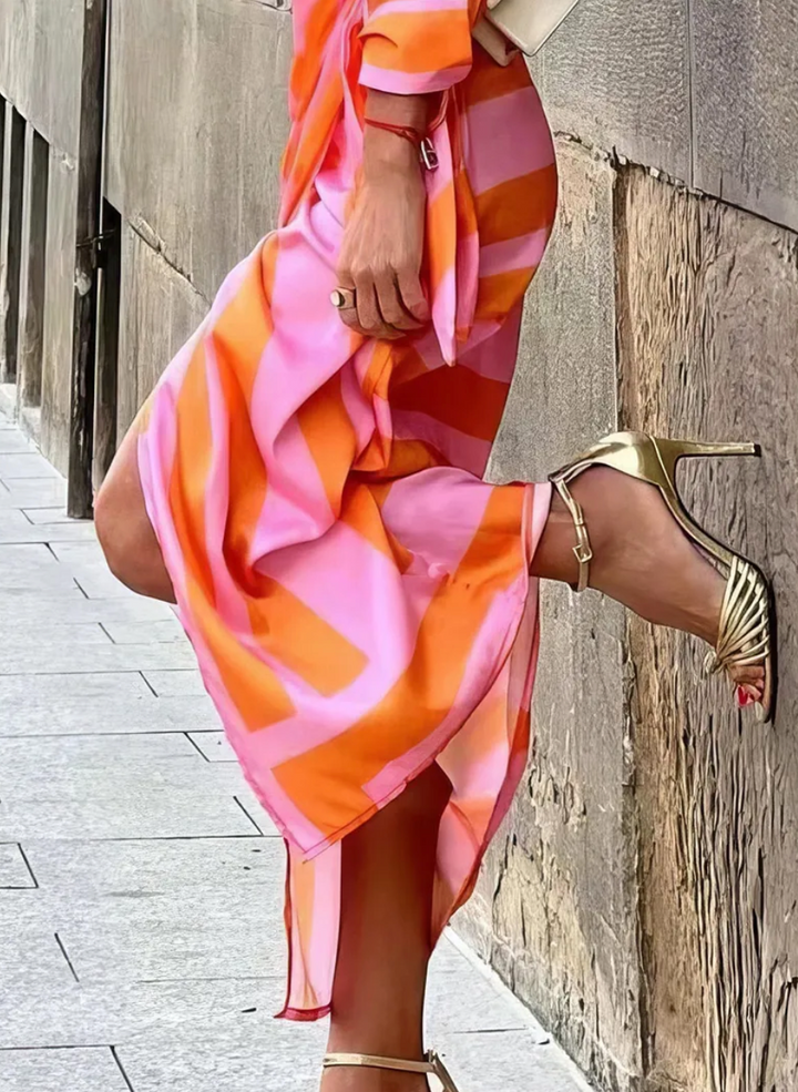 Reagan™ | Printed Wrap Maxi Dress